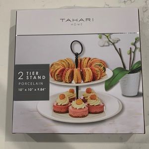 Tahari Home 2 Tier Porcelain Stand
